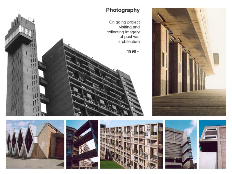 Portfolio page of ongoing post-war architecture photography